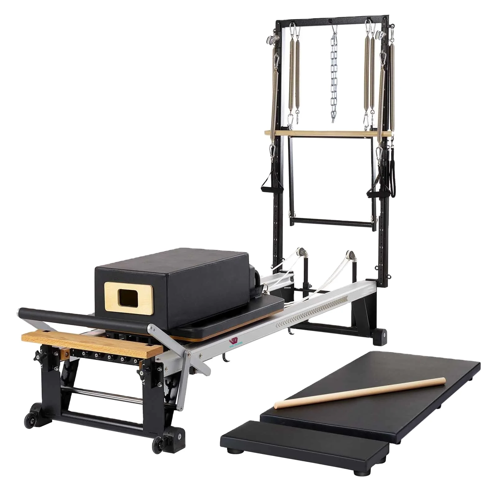 CHINA Aluminum Alloy Pilates Reformer with Tower Machine Bed Sale with Pilates Reformer Springs and Reformer Mat