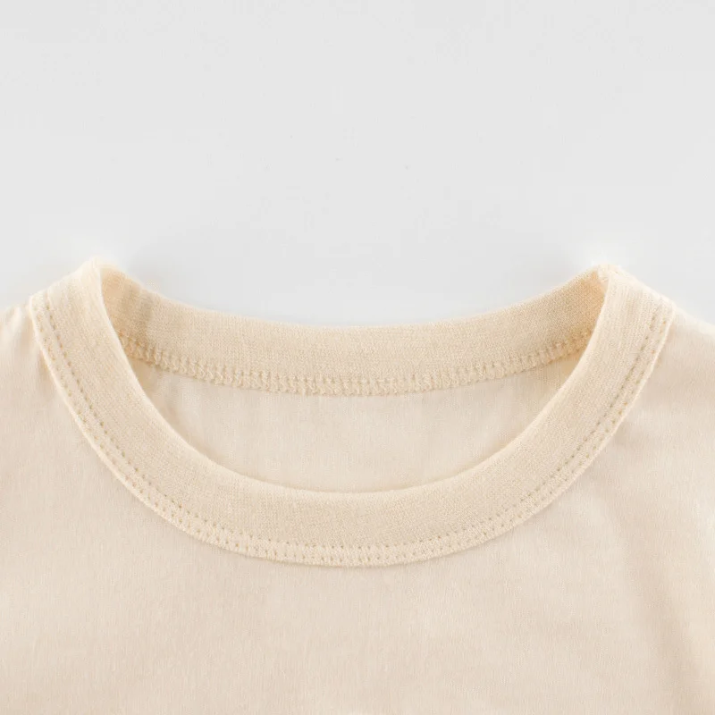 Custom New Children Summer Round Neck 100% Cotton Short Sleeve White Color Cute Cartoon Tee Shirts Child Girl T Shirt For Kids