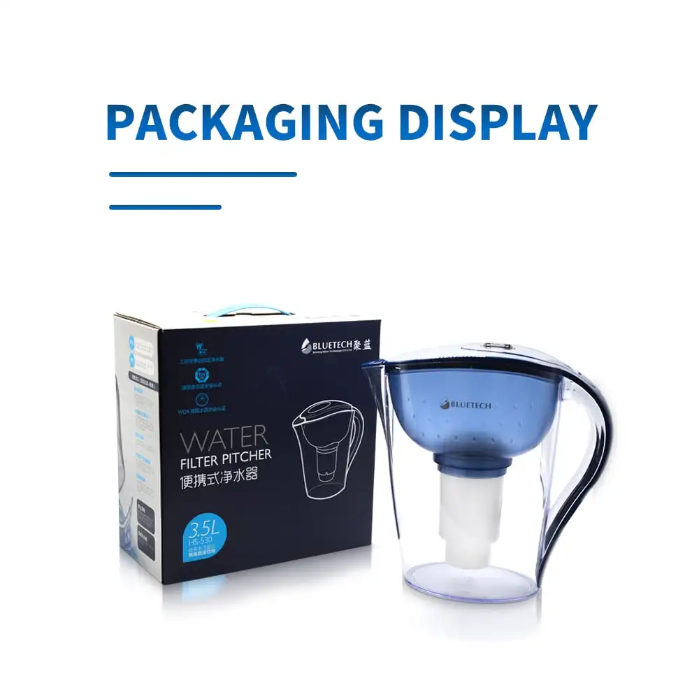 Handle Pitcher Water Purifier Activated Carbon Filter Jug Water Filter Pitcher 12 cup Water Filter Bottles