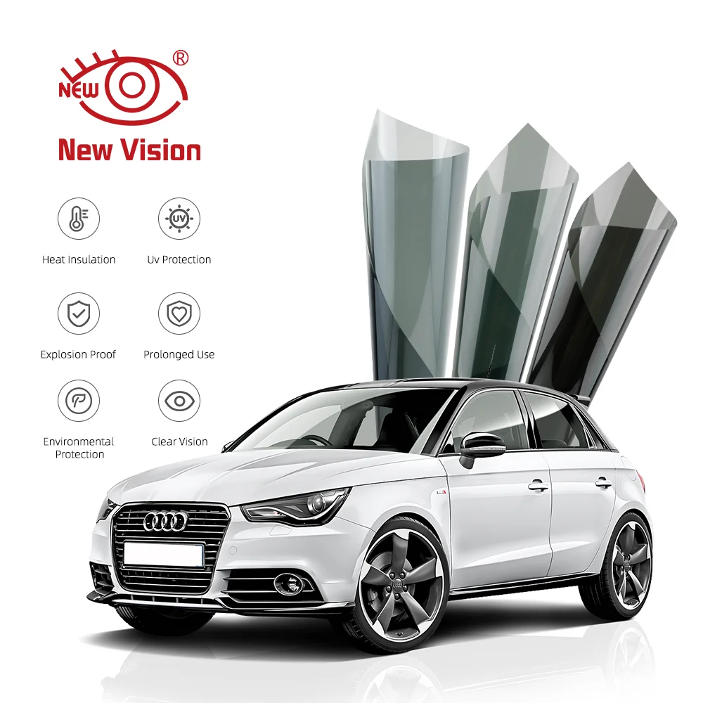 Cutting UV glass safety film nano coating IRSF35-4mil heat rejection black VLT 35% self adhesive security car sticker