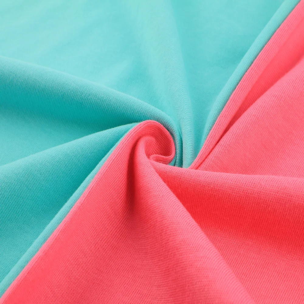 21S 180GSM 26S 160GSM чесаное трикотажное однотонное 100% хлопчатобумажное полотно для одежды футболок