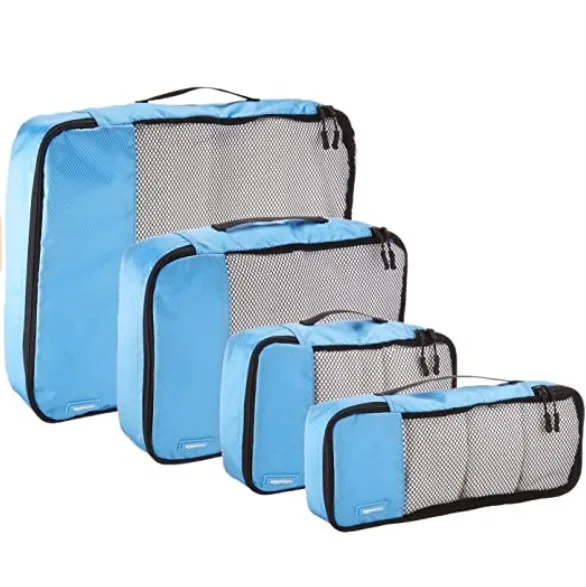 Packing Travel Organizer Cubes Set Travel Shoe Bag Pure Polyester Oxford Zipper Nylon