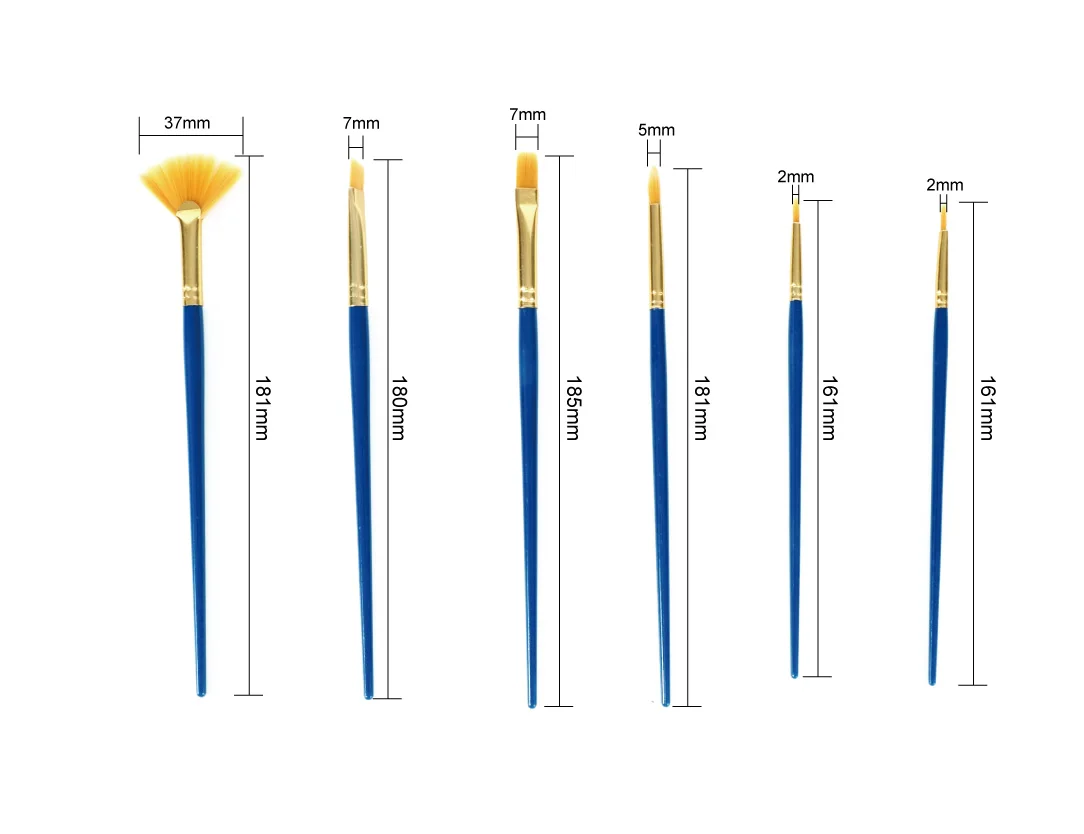 Factory supply attractive price kids acrylic paint brush set brushes for painting