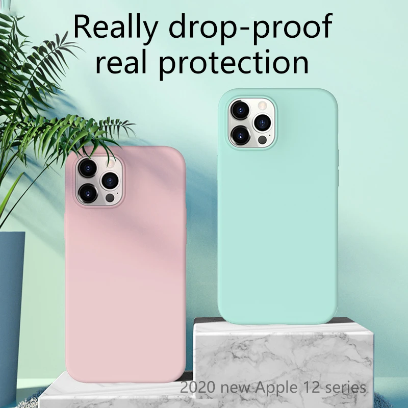 Силиконовый чехол для телефона Apple Iphone 11 12 13 Pro Max Mini 7 8 6S Plus Xr X Xs 5 Se противоударный Заводская оптовая