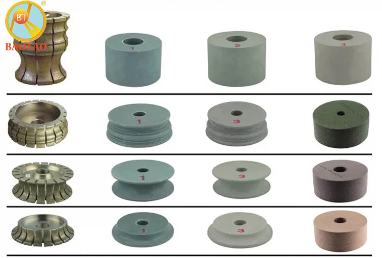 5 Inch CNC Profile Wheel Tools Diamond Segmented Granite Grinding Wheels Profile Diamond Polishing Head Machine For Marble