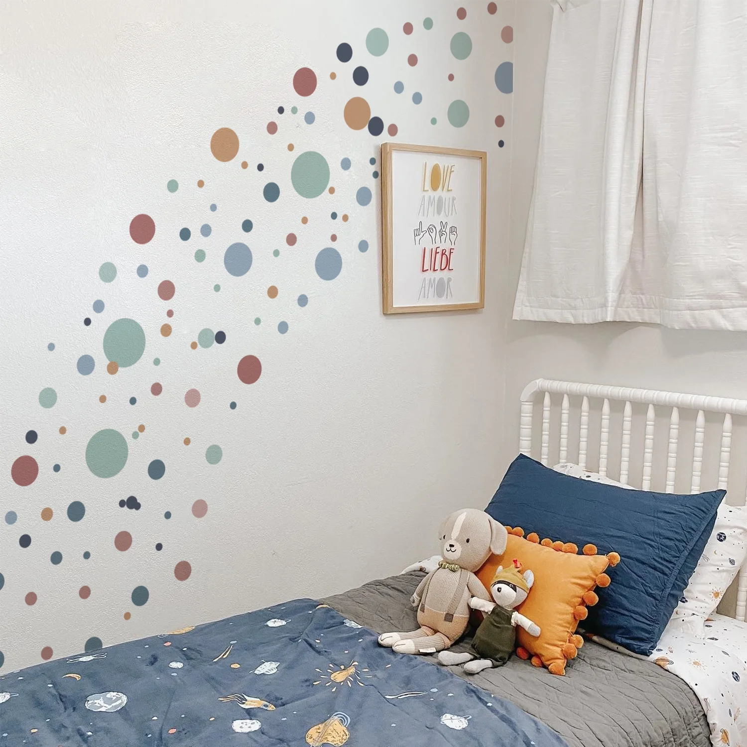 4pc/set self adhesive colorful transparent pvc dot wall stickers 3d home decoration