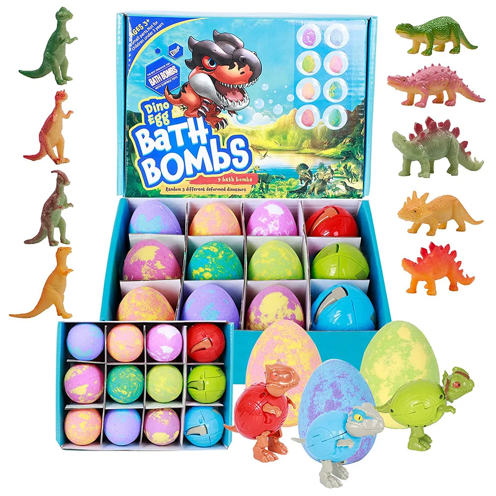 Оригинальные товары для ванны игрушечная Бомба Bubble Dino с индивидуальной упаковкой