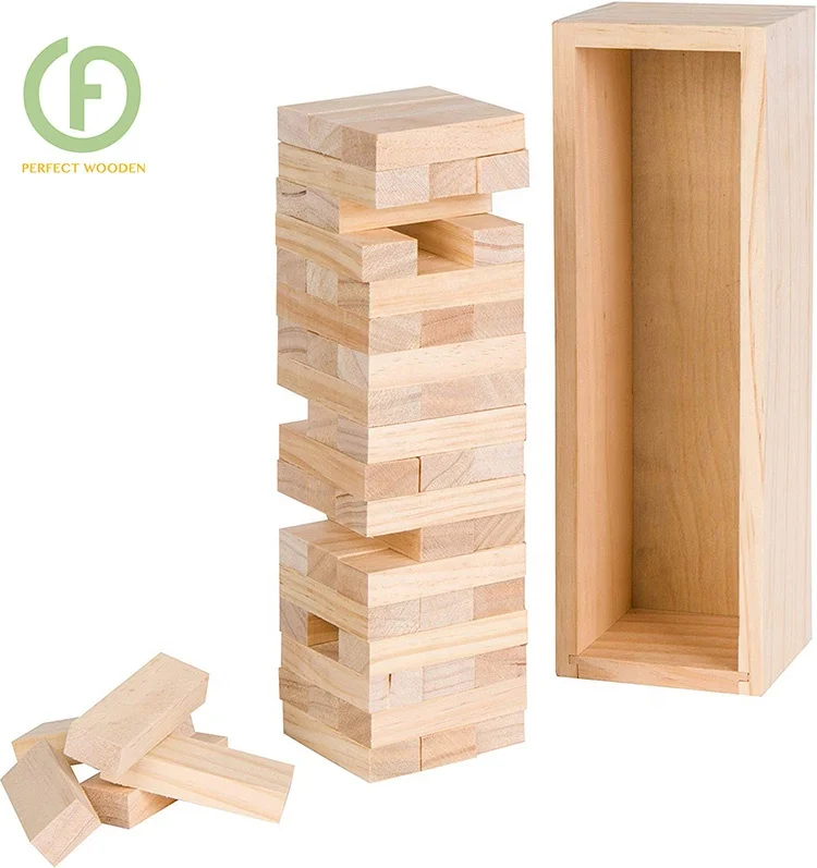 Nontraditional Wooden  tumbling tower Stacking Game