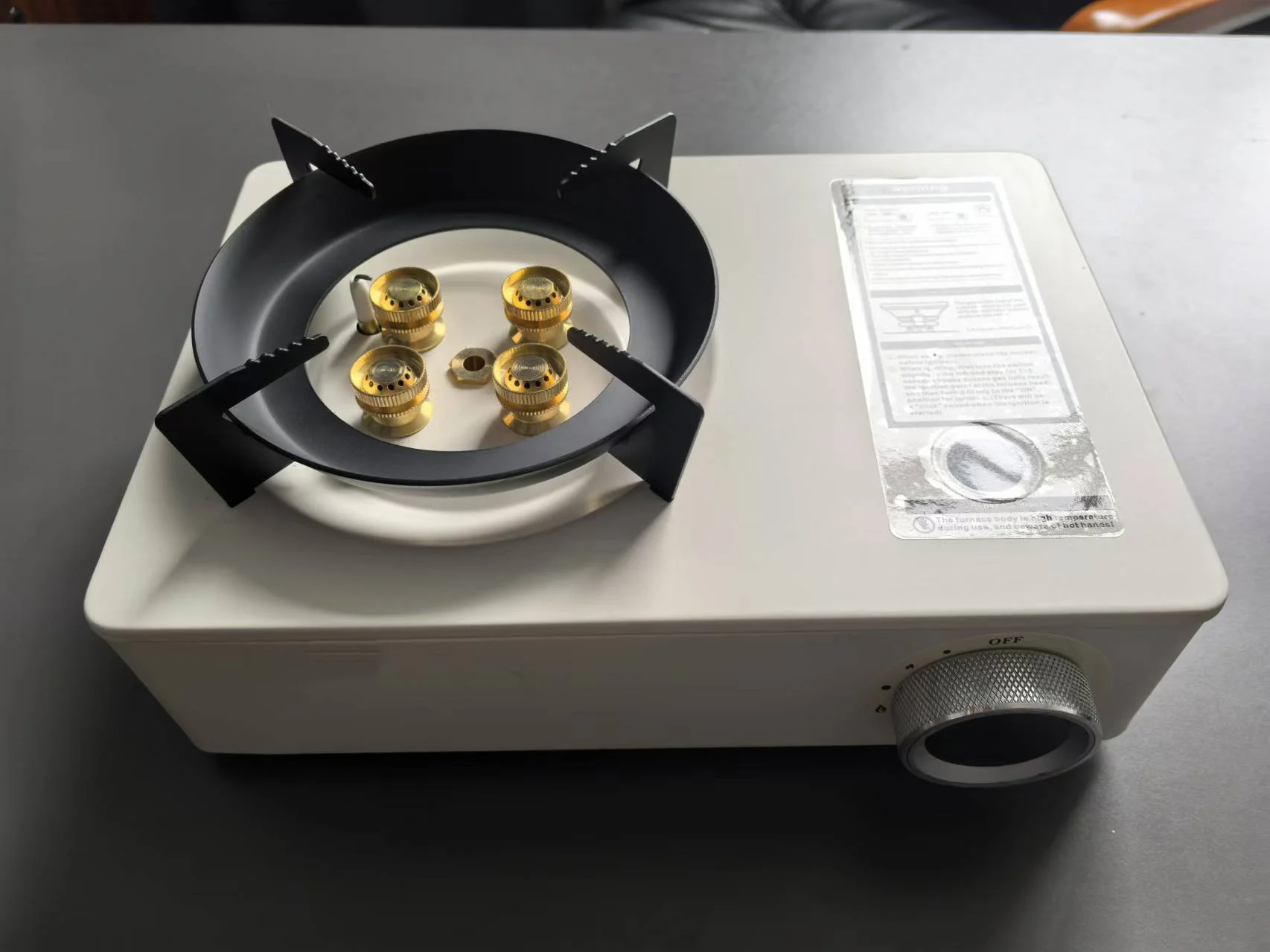 Compact Camping Gas Stove 5 Burner Stainless Steel Gas Range Stove With Brass Simple Gas Stove