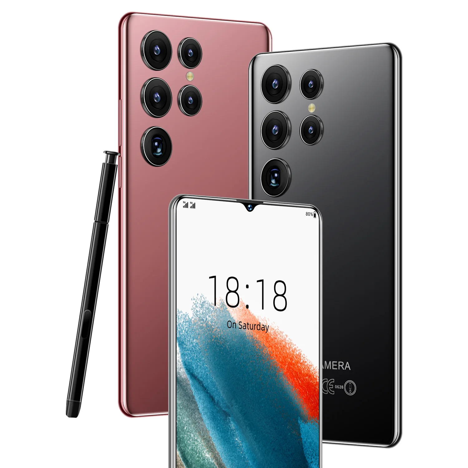 Smartphone S22+ U L Tr A 7.3-inch Water Drop Screen With Stylus Face Id Unlocked Cell Phone Full Netcom Mobile Phones