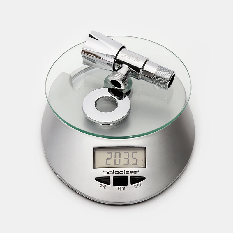 Quick Open Polish Chromed High Quality Stainless steel water stop valve  1/2 90 degree angle stop cock valve