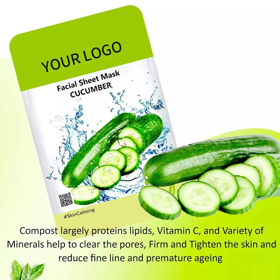 OEM Custom Vitamin C Collagen Beauty Fabric Vitamin C Whiten Moisture Skin Care Organic Face Sheets Wholesale Facial Masks