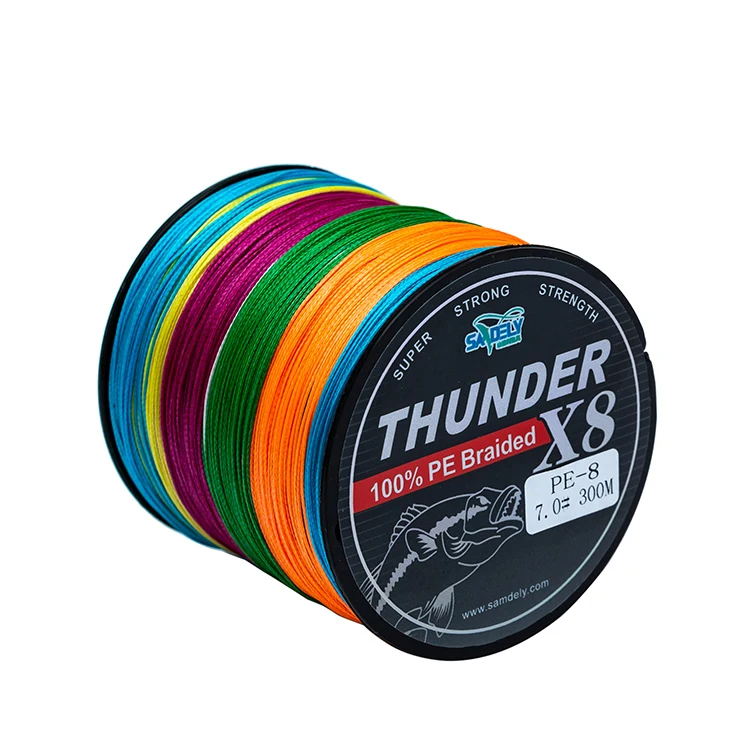 X8  UHMWPE Multifilament PE line PE  braided fishing line can customize sinking braided line 300m or Sea fishing