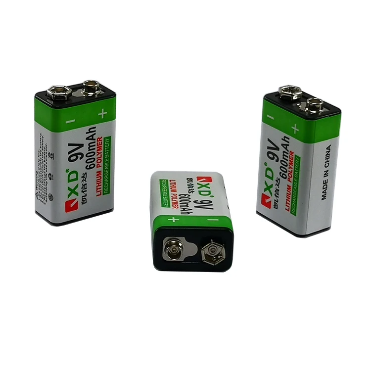 Литиевые батареи 9 V 600mAh литий-ионная аккумуляторная батарея вольт