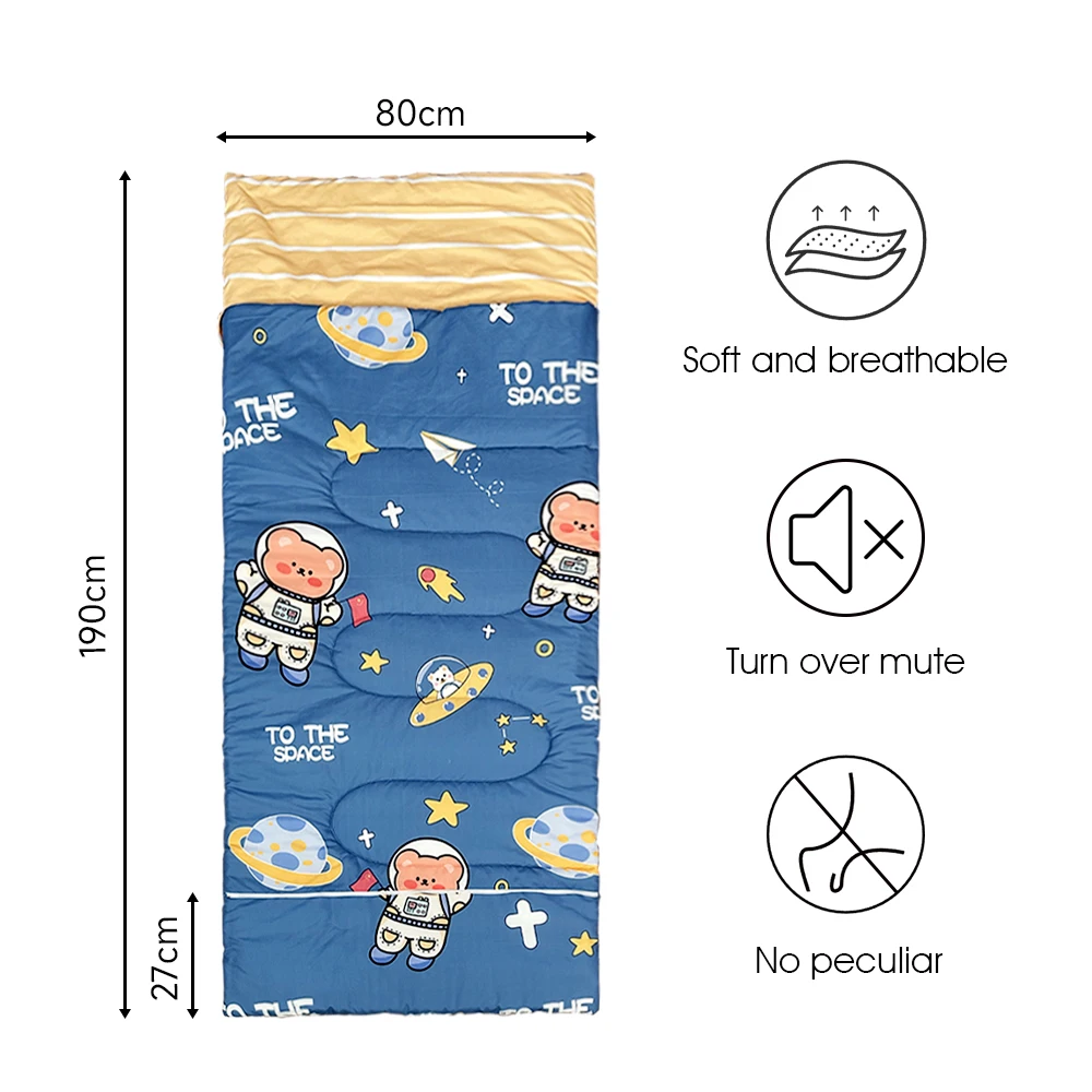 Ultralight Soft Touch Comfortable Portable Waterproof Sleeping Bag for Kids Baby Bag Camping 3 Seasons Indoor Outdoor Hiking