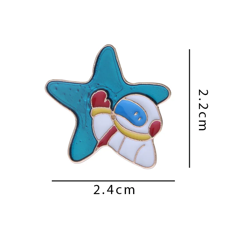 ZY3176C Custom Metal Badge Pins Cosmic Planet Series Personality Brooch DIY Decorative Backpack Clothes Badge Lapel Pin