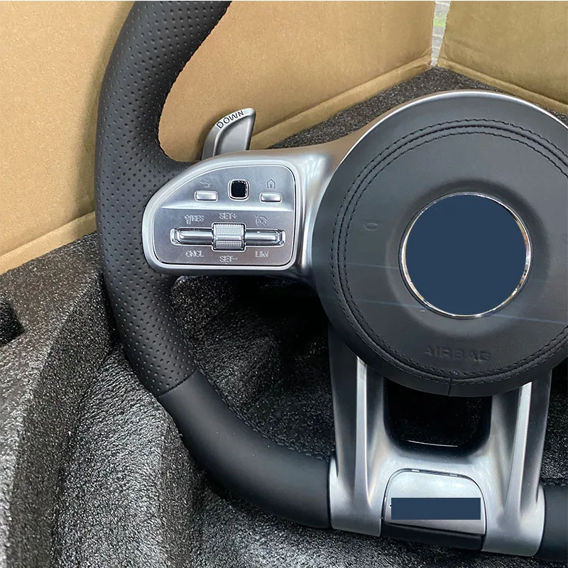 SJC Auto Leather Steering Wheel for Mercedes-Benz AMG B CLS G CLASS A45 C63 W176 W217 W218 W219 W222 W253 W463 W464 W204 W205