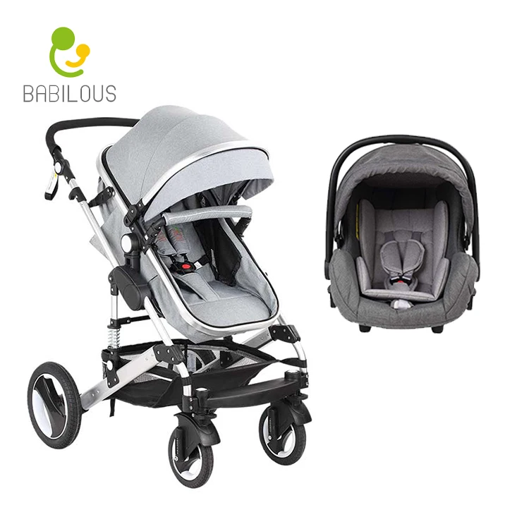 Aluminium alloy fashion 4 wheel baby 3 in 1 luxe baby poussette baby stroller