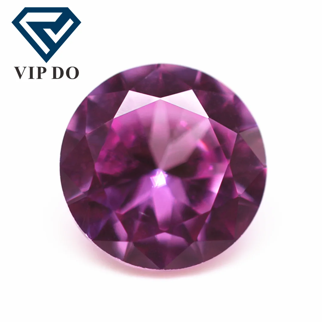 0.8mm-12mm brilliant cut round cut 2# pink ruby corundum gemstones synthetic round shape 2# pink corundum sapphire gemstones
