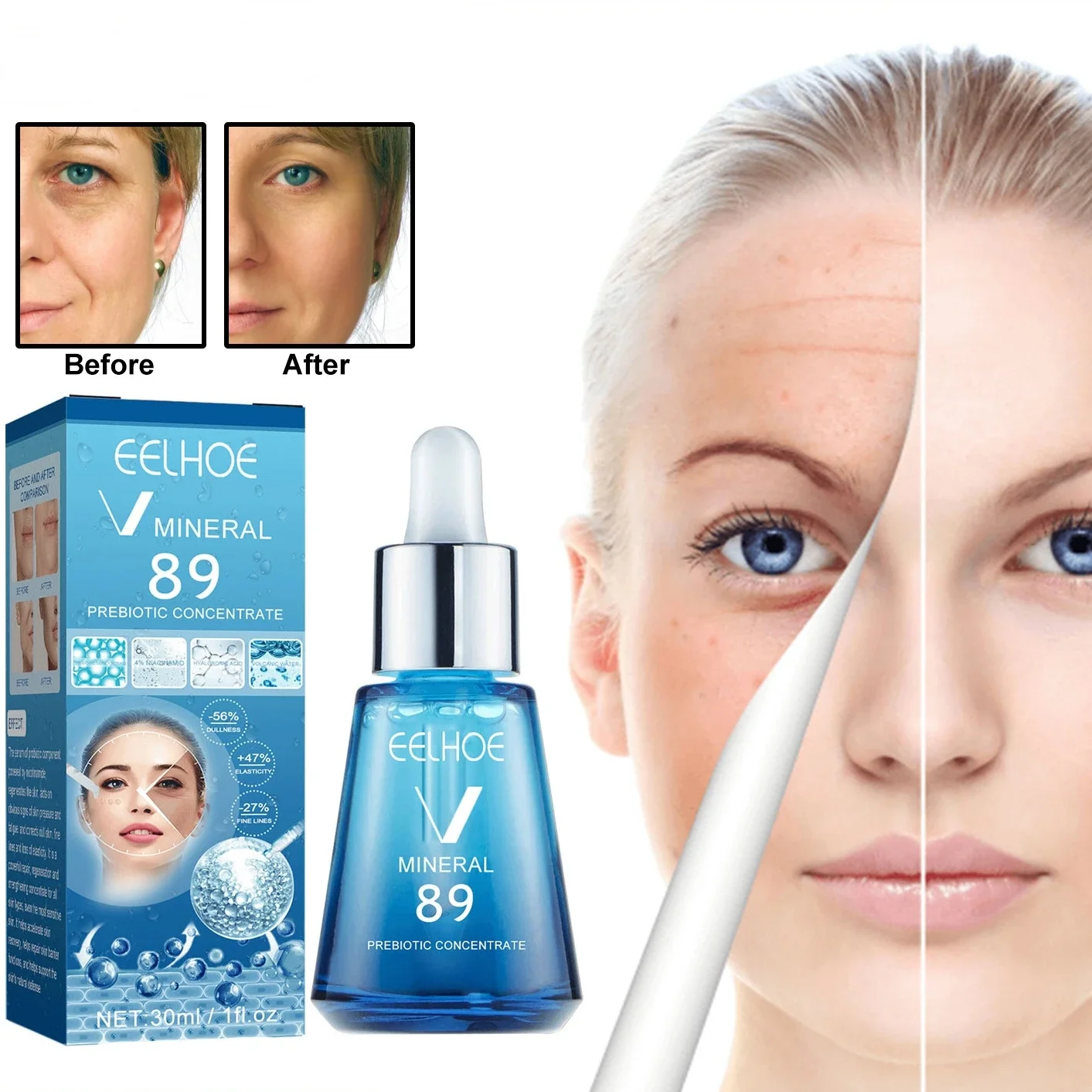 V89 Probiotic Concentrate Anti-Wrinkle Serum Hyaluronic Acid Anti Aging Brightening Cream Facial Lifting Firming Daily Skin Care
