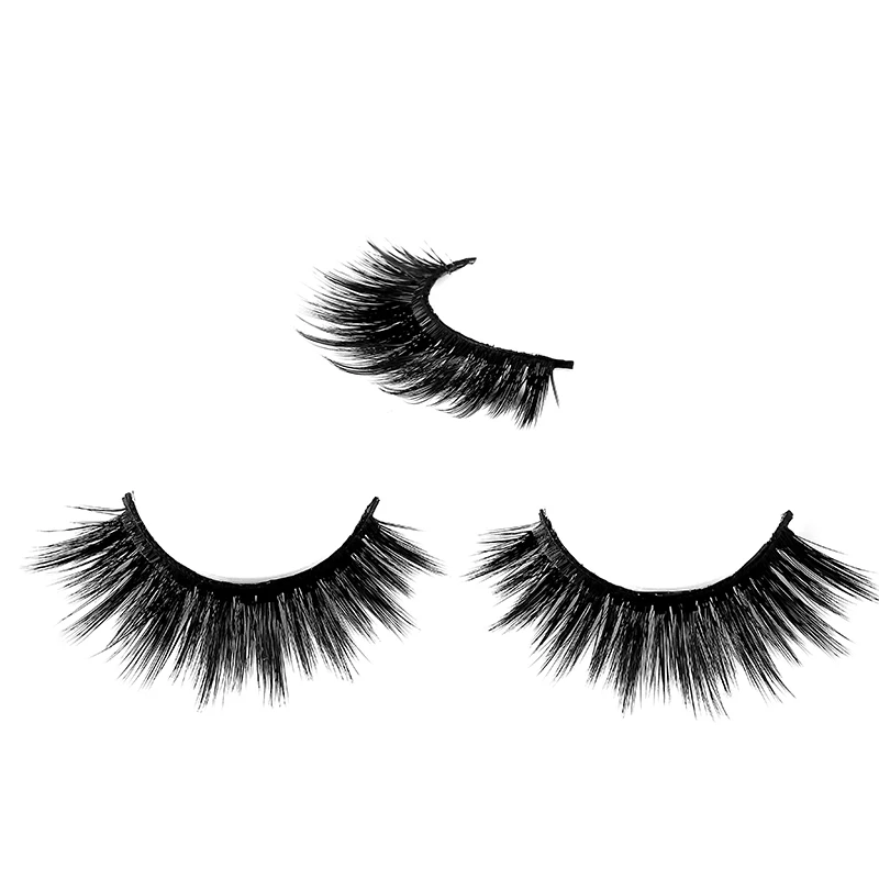 Lash supplies Natural 3d silk lashes wholesale 3d faux vegan mink eyelashes with custom packaging case