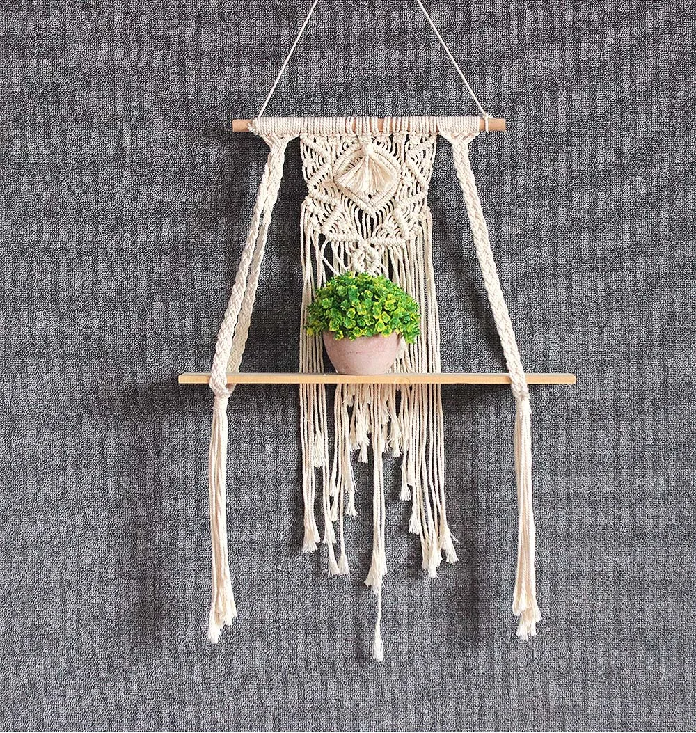 
wall hanging rack macrame wall hanging home decor hanging wall decoration 