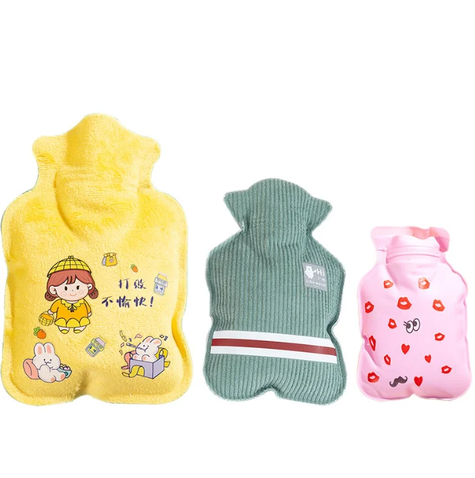 Cute water filled hot water bags Wholesale cartoon pvc hand warmers Logo winter gifts Small water warmers