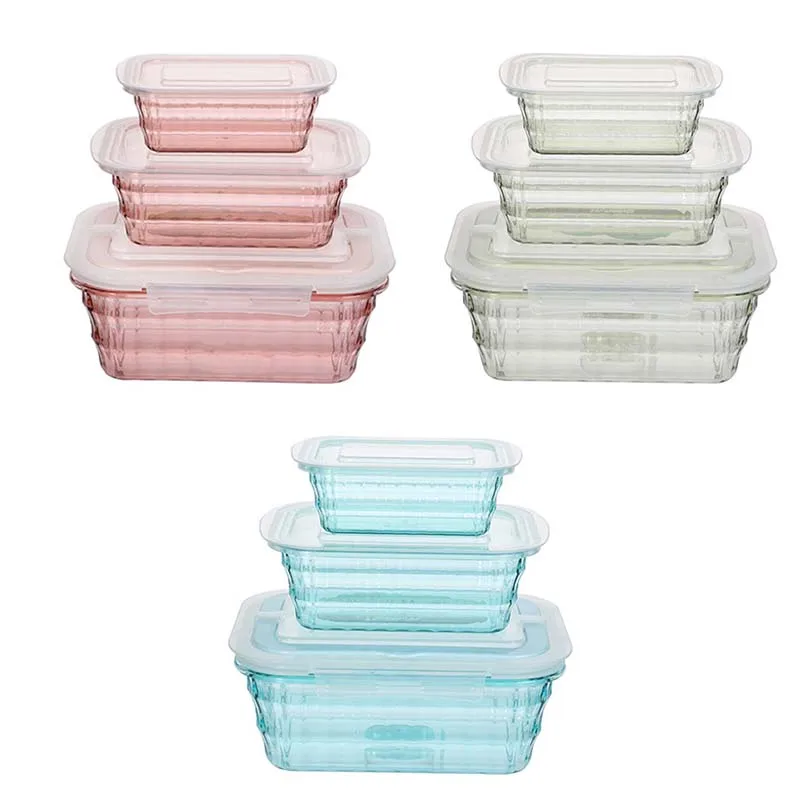 2024 Newest Arrive Fresh-keeping Lunch box 3pcs Airtight Food Storage Container Set with Lids