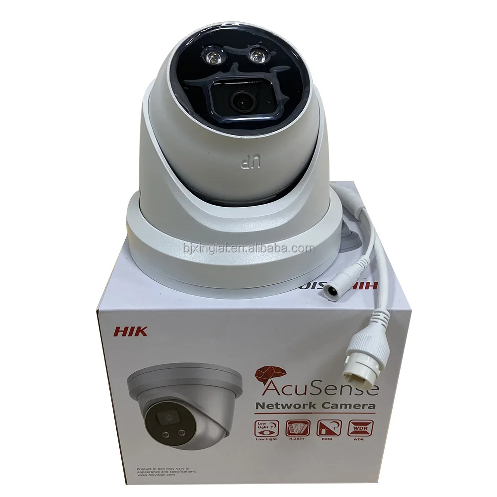 Built-in Mic 30m IR Face Capture Turret Camera DS-2CD2346G2-IU 120dB WDR Hik Starlight 4MP IP Camera