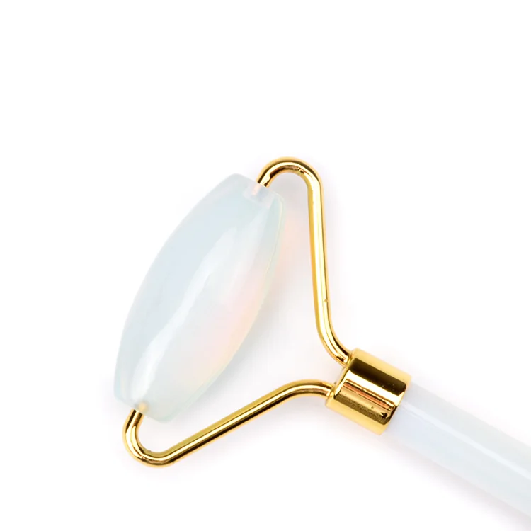 Hot Sell  Natural Stone White Opal Face Roller Jade Roller And Guasha In A Box 3 In 1 Set Beauty Facial Anti Aging For Women