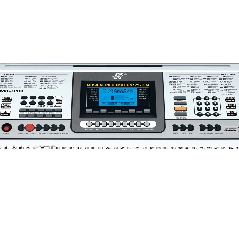 Обновленная версия многофункционального инструмента 61, электронный орган, клавиатура, пианино со светодиодным экраном