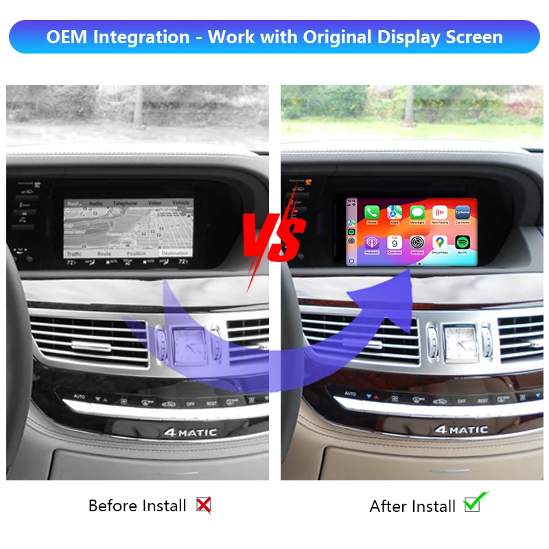 Mercedes-Benz 2007-2011 C E SLK (NTG4.0) беспроводной интерфейс carplay Android наслаждается широким спектром мультимедийных функций