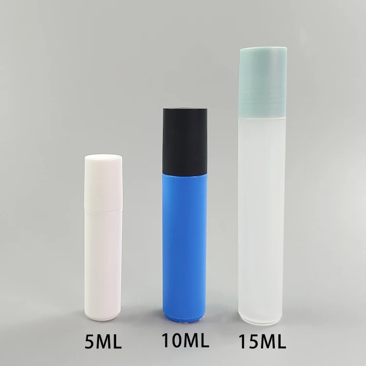 3/5/8/10/15/20/30ml Popular PP Roll on Bottle with Stainless Steel Roller Ball for Cosmetic Perfume Oil Empty Plastic Bottle