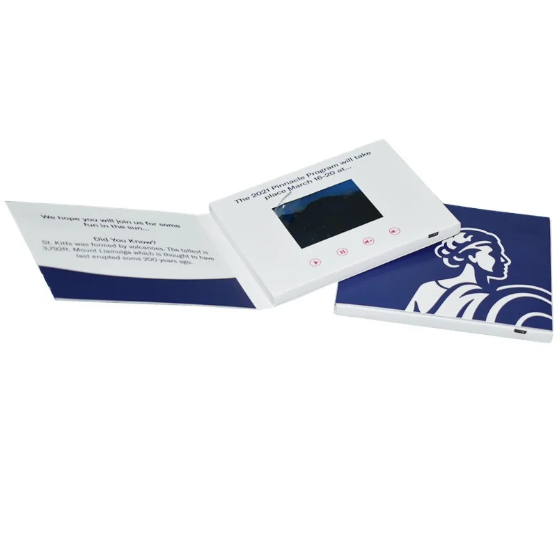 Wedding decorations and gifts 4.3 inch digital advertising video brochure promotional video card for presentations