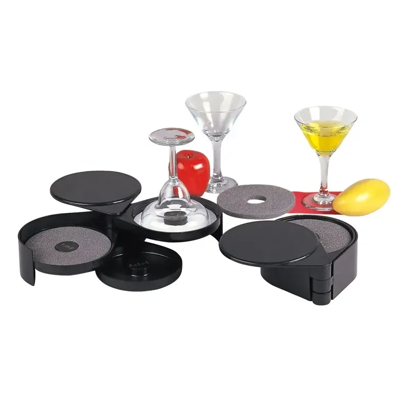 Jiwins hot sale black plastic sugar salt glass rimming 3 tier bar glass rimmer bartender tool