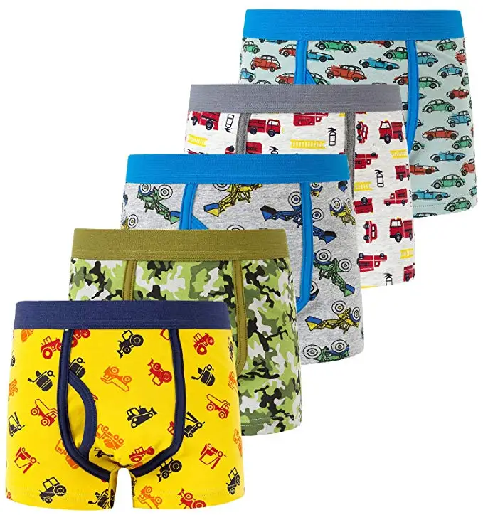 
Cute 5pcs Kids Boys Teens Boxer Underwear 