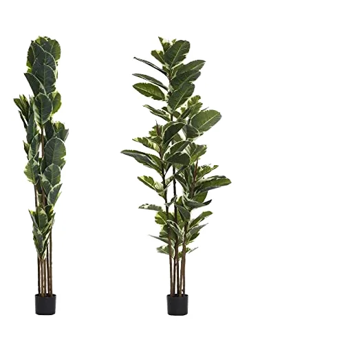 Hot Selling Nearly Natural Plastic Home Decor Quality Plastic Material planted Artificial Fiddle Leaf Fig Tree