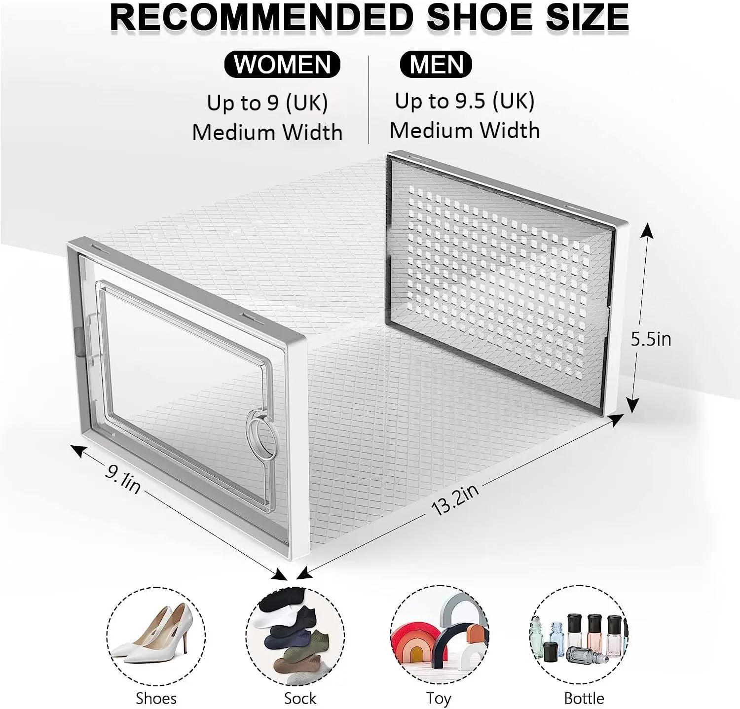 Household Shoe Organization Front Door Cheap Plastic Shoe Box Dust Proof Shoe Rack Storage