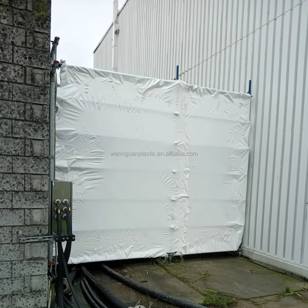 10Mil Anti-UV Flame Retardant PE Heat Shrink Film Shrink Wrap Film  for Scaffolding Construction Equipment