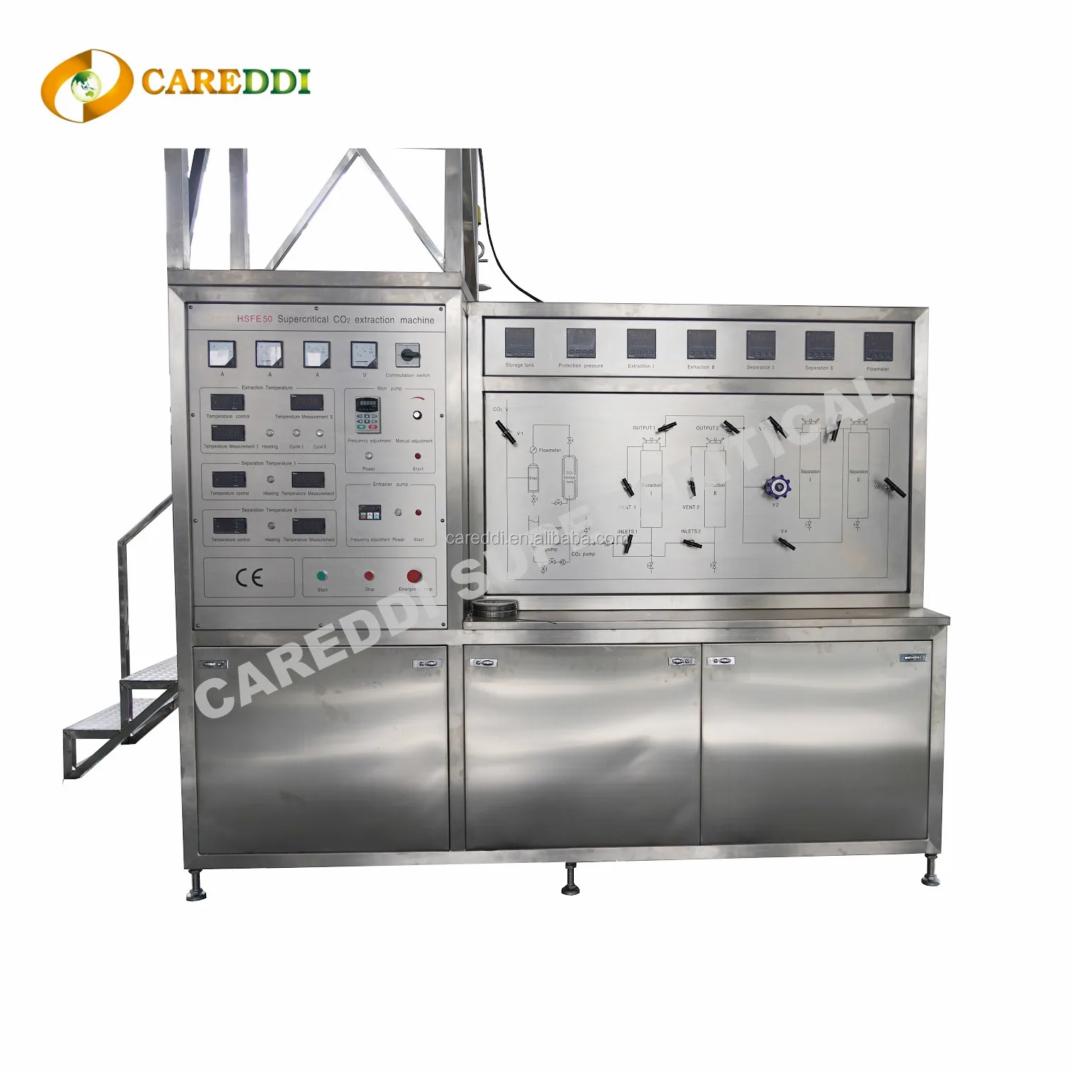 Экстрактор масла CO2 конопли сертификат ASME суперкритическая молекулярная Дистилляция 48 л (24x2)