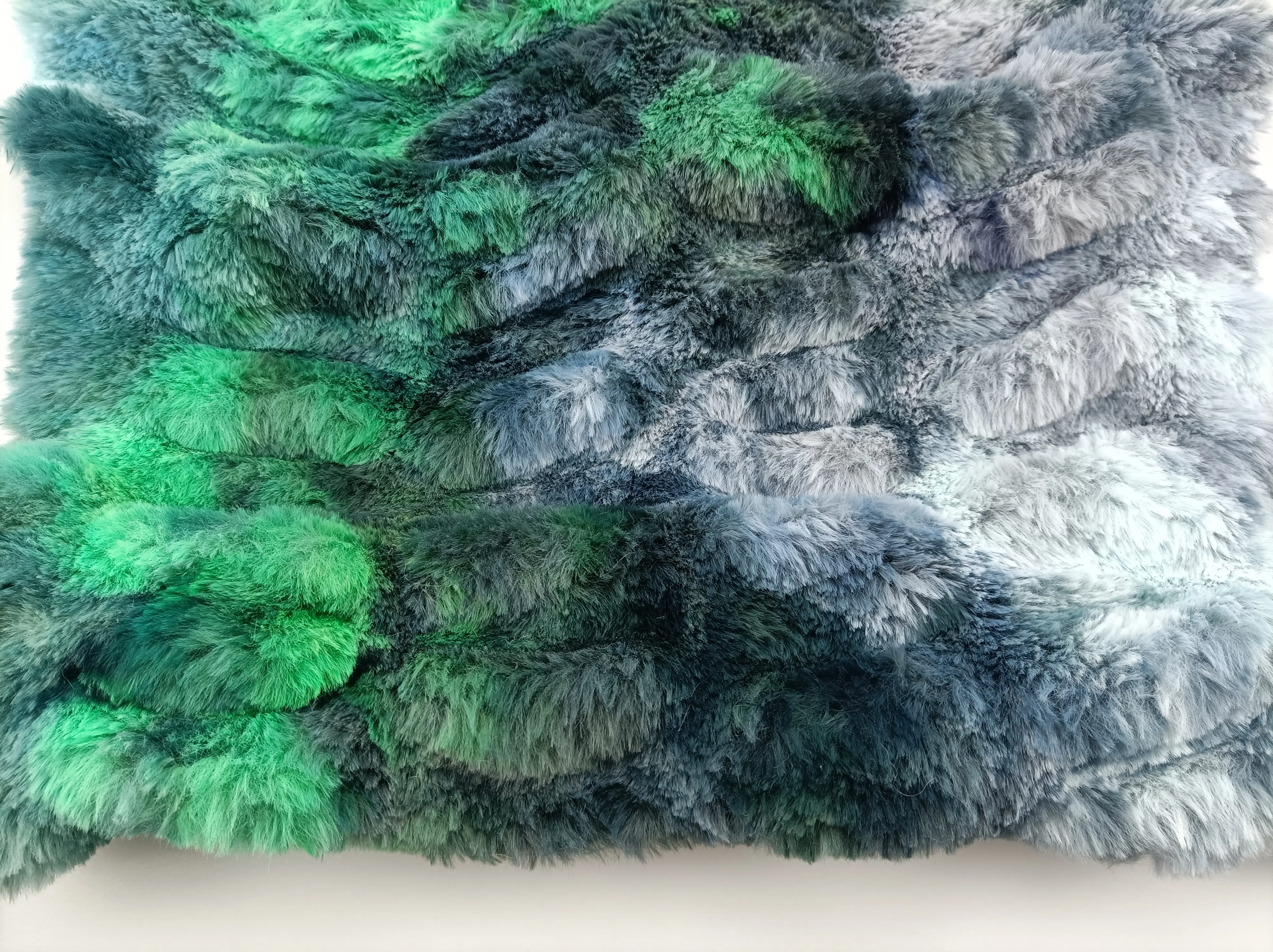 Forest Tie-dyed Spandex Rabbit Faux Fur Fabric Elastic Fur Fabric For Hometextile/Garment/Toys