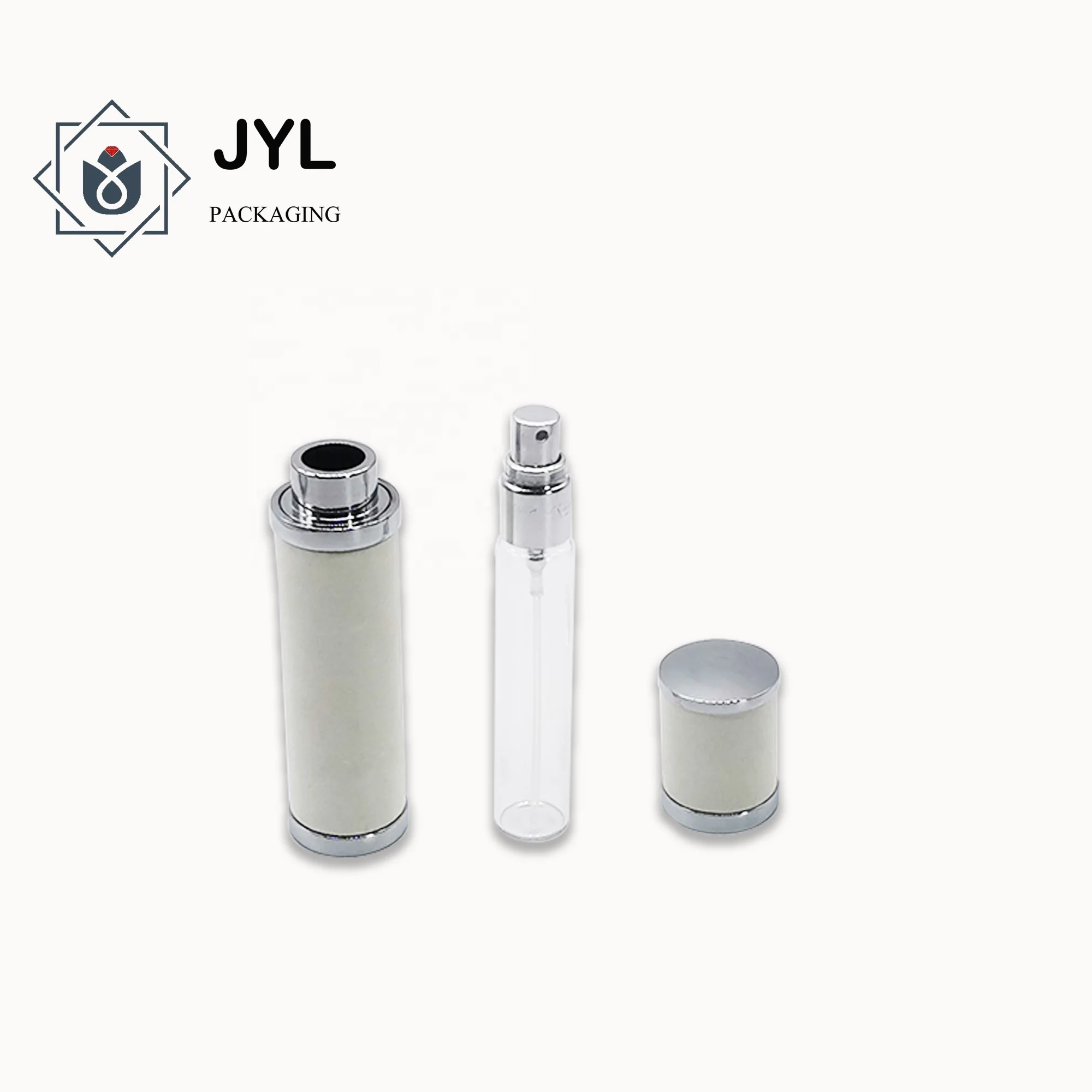 Luxury Aluminum Travel Sprayer With Leather Surface 10ml 20ml Liquid Container For Cosmetics Perfume