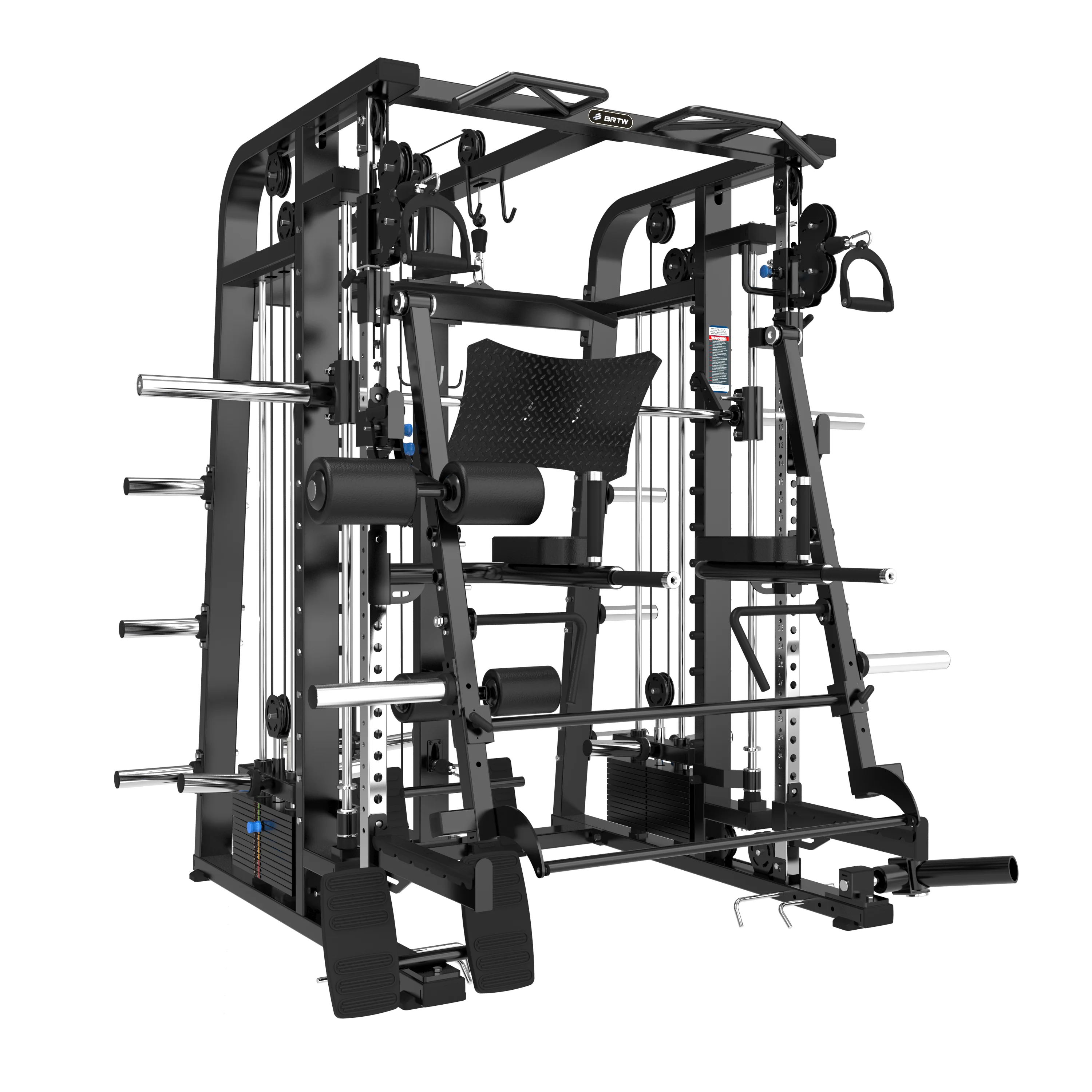 Gym Fitness Equipment Cable Crossover Comb Trainer Power Squat Rack Multifunction Smith Machine with Weight Stacks