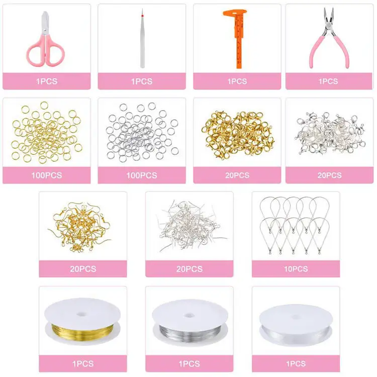 High Quality Beautiful Kids Jewelry Set Colorful Beads Bracelet And Necklace Set For Girls Cute Plastic Customized Logo 12pcs