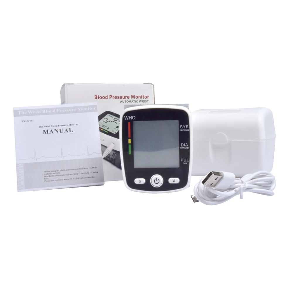 High-Quanlity Wrist BP Monitor Sphygmomanometer Electronic Wrist Blood Pressure Monitor Wrist Tensiometer Rechargeable