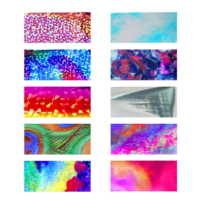 Colorful Halo Stained Night Sky Glass Nail Decal Sticker Dreamy Starry Sky Shining Brightly 3D Nail Decal