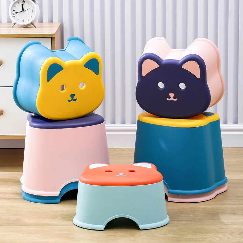 High Quality Portable Kids Plastic Stools Cartoon Mini Chair