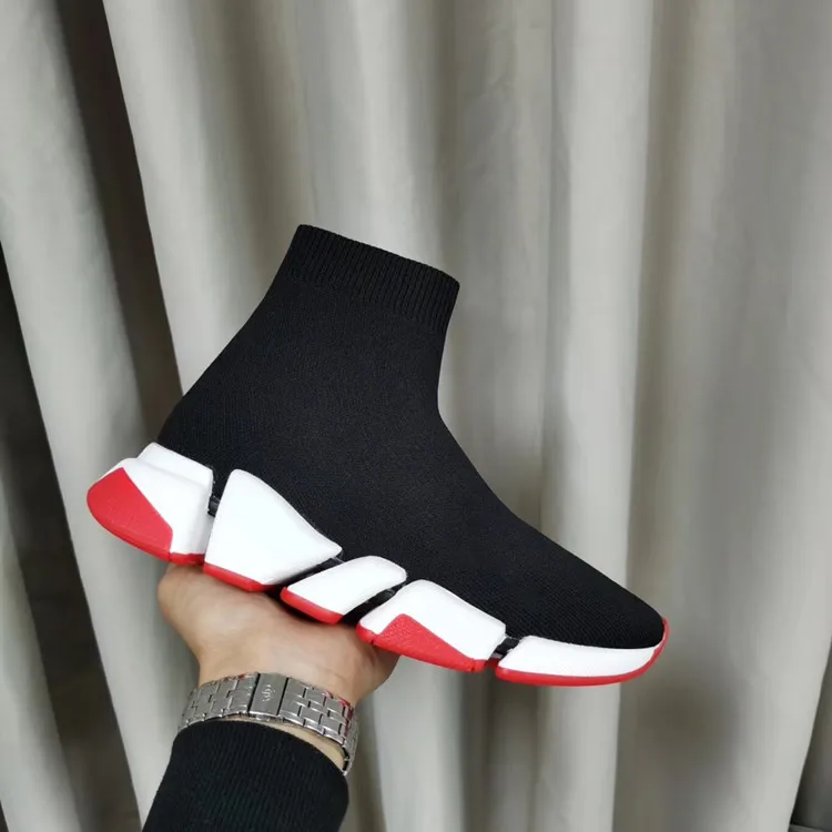 New Straight Tube Comfortable Socks Shoes Men Knitted Fabric Casual Sports Shoes for Men and Women