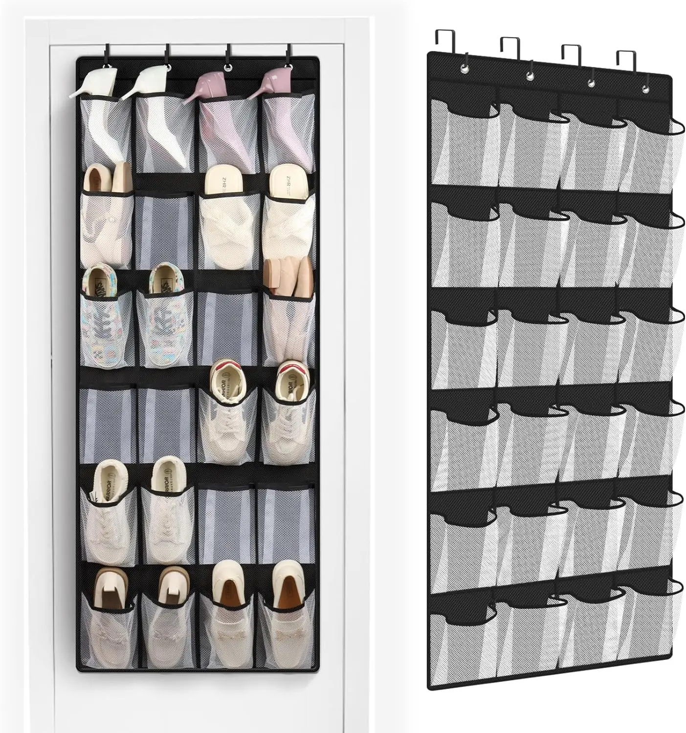 Door Hanging Organizer 24 Pocket Over The Door Shoe Organizer Door Shoe Organizer for Home Storage & Organization