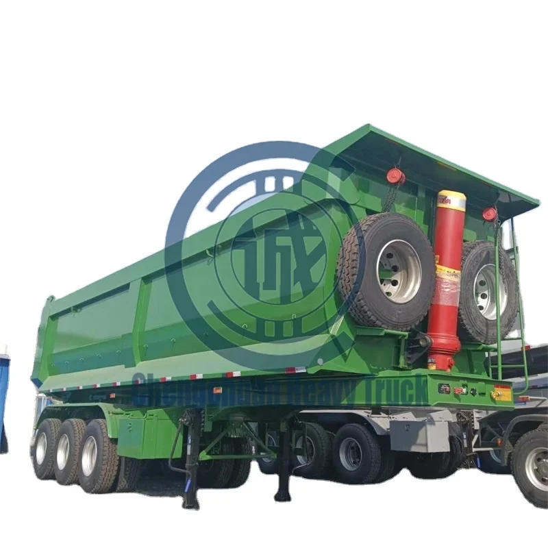 Dump Semi Trailer 3 Axles 4 Axles 50 Tons 60 Tons U Shape New Trailer Tipper Benne Heavy Duty Truck